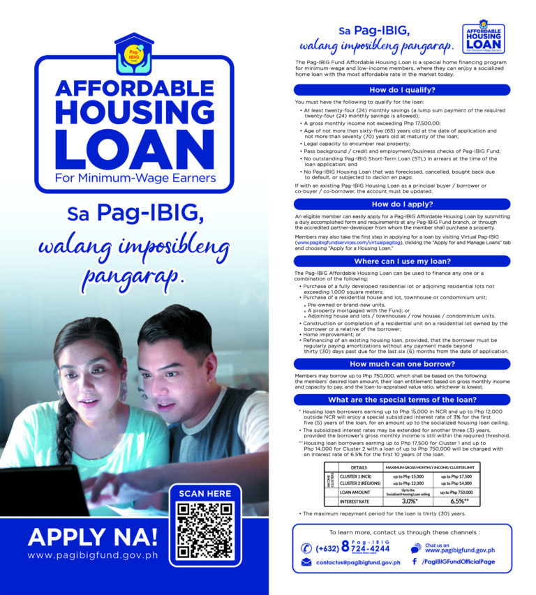 Pag-IBIG Affordable Housing Loan, s2022-withQRcode-rv02